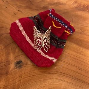 STERLING BUTTERFLY RING